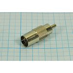 Переходник штекер RCA на гнездо TV, № 9342 шт RCA-гн TV\переходник\\\мет\Ni\\