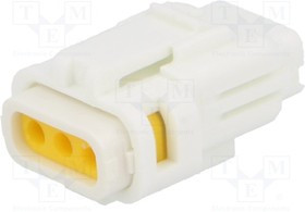 560-003-000-210, Pin &amp;amp; Socket Connectors 3 PIN RECEPT FML WHITE FOR 1.00-1.30