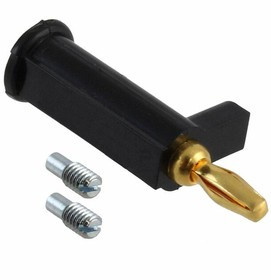2945-0, Test Plugs &amp; Test Jacks MINI BANANA PLUG (BLACK)