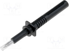 AX-CP-02-B, Измерительный щуп, 20А, черный, Размер гнезда: 4мм, Длина: 132,5мм