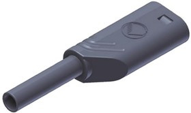 975090706, Grey Male Banana Plug, 2mm Connector, Solder Termination, 10A, Gold Plating