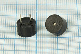 Зуммер магнитоэлектрический с генератором, размер 9x 5.5, напряжение 1.5В, частота 2.7кГц, контакты