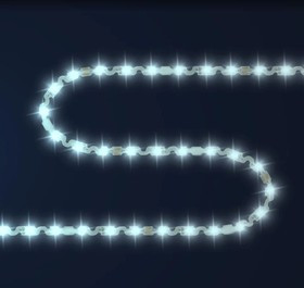 00-351 Светодиодная лента 24В, 8Вт/м, smd2835, 60д/м, IP20, 700Лм/м, подложка S-типа 6мм, 5м, 6500К.