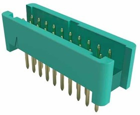 G125-MS12005M1P, Pin Header, Black / Green, Wire-to-Board, 1.25 мм, 2 ряд(-ов), 20 контакт(-ов)
