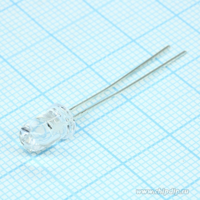 L-7113SRC-DW (L-53SRC-DW), Светодиод красный 30° d=5мм 1700мКд 640нМ