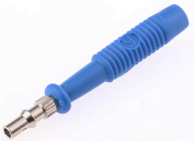 973509102, Blue Male Banana Plug, 2mm Connector, Solder Termination, 6A, 60V dc, Nickel Plating 973509102, Blue Male Banana Plug, 2mm Connector, Solder Termination, 6A, 60V dc, Nickel Plating