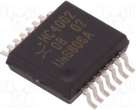 74HC4002DB.112, IC: цифровая; NOR; Ch: 2; IN: 2; CMOS; SMD; SSOP14; HC; 2?6ВDC; туба