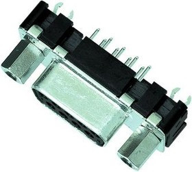 09661516512, D-Sub Standard Connectors 9P FEMALE STRT SLDR W/ GND BRD LOCKS