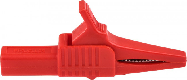 BU-65-2, Test Clips Heavy Duty, Large Jaw Alligator Clip Red