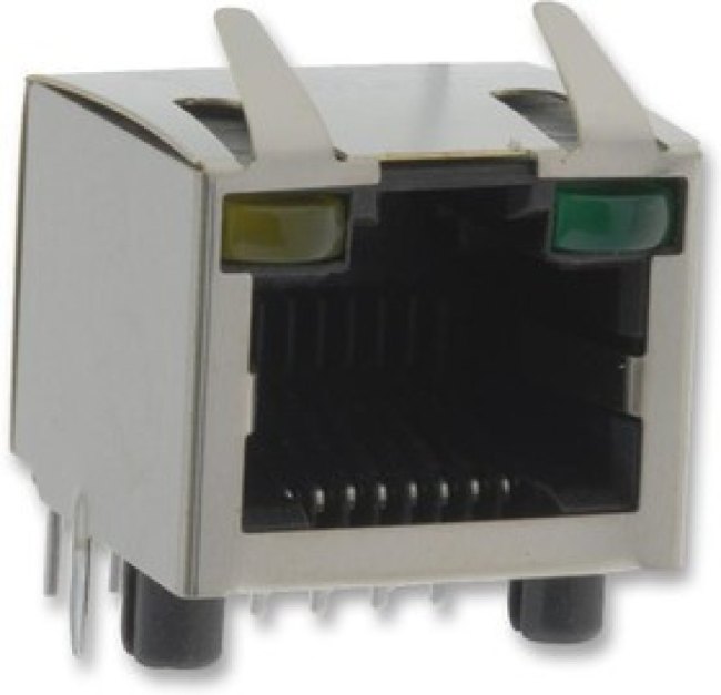 RJHSE-5381, Модульный разъем, Cat5, RJ45 Jack, 1 x 1 (Порт), 8P8C, Cat5, Монтаж в Сквозное Отверстие RJHSE-5381, Модульный разъем, Cat5, RJ45 Jack, 1 x 1 (Порт), 8P8C, Cat5, Монтаж в Сквозное Отверстие