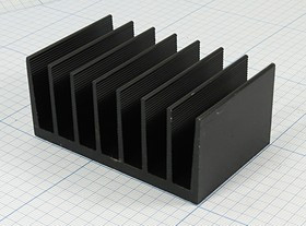 Охладитель (радиатор охлаждения) 80x 50x 36, тип F44, аллюминий, HS076-50, серый