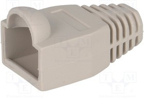RJ45B/GREY, Корпус вилки RJ45, 6,5мм, Цвет серый