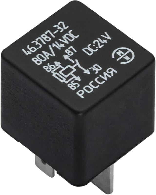 46.3787-32, Реле стартера МАЗ (ЕВРО-3) 24V 80А замыкающее ЭМИ 46.3787-32, Реле стартера МАЗ (ЕВРО-3) 24V 80А замыкающее ЭМИ