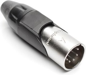 AX5M0M, XLR Connectors 5P PIN M PLUG BLACK MARK SLEEVE