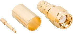901-10009-RFX, Conn SMA 0Hz to 12.4GHz 50Ohm Crimp ST Cable Mount PL Gold Over Nickel