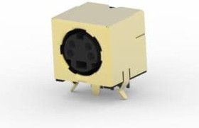 5749264-1, Circular DIN Connectors 4 MINI-DIN R/A RCPT CONN ASSY