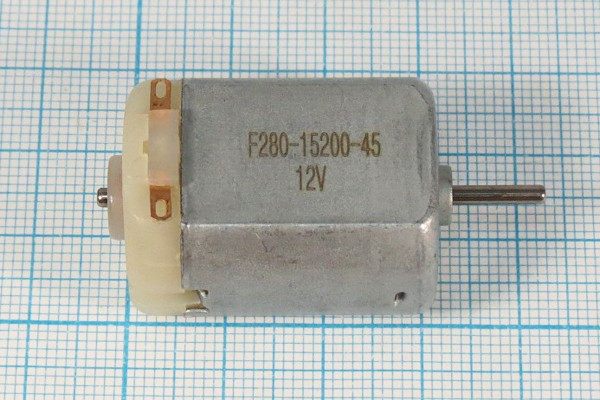 Двигатель 12В, 0,1А, левый, скорость(об/мин) 9800, размер 24,2x30,5m45, F280-15200