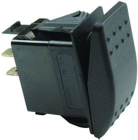 V1D2S00B-AZC00-000, SWITCH, ROCKER, SPST, 20A, BLACK