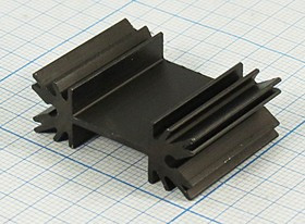 Охладитель (радиатор охлаждения) 25x 34x 12, тип D01, аллюминий, BLA024-25, черный