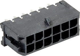 SCT3001WV-2x06P, Разъем Micro-Fit 3.0 розетка на плату прямая 12pin SCT3001WV-2x06P, Разъем Micro-Fit 3.0 розетка на плату прямая 12pin
