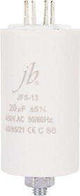 JFS-13 20 мкФ, 450 В (клемма+болт), Конденсатор пусковой JFS-13 20 мкФ, 450 В (клемма+болт), Конденсатор пусковой