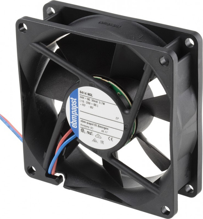 Вентилятор Ebmpapst 8414 NGL 24V 37mA 0,9W 80X25 2pin Вентилятор Ebmpapst 8414 NGL 24V 37mA 0,9W 80X25 2pin