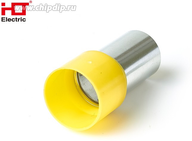 084-04-360, Наконечник-гильза Е70-20 70мм2 с изолированным фланцем желтый (уп./50 шт) HLT