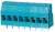 TB010-508-08BE, Fixed Terminal Blocks Terminal block, screw type, 5.08 , horizontal, 8 poles, CUI Blue, slotted screw, PCB mount