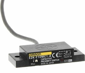 E2K-F10MC1-A 2M, Proximity Sensor, Capacitive, 10 mm, NPN / SPST-NO, 10 to 30 VDC, E2K-F Series E2K-F10MC1-A 2M, Proximity Sensor, Capacitive, 10 mm, NPN / SPST-NO, 10 to 30 VDC, E2K-F Series