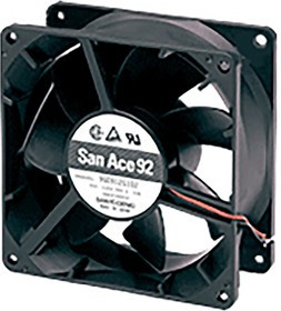 9G0912G1011, Axial Fan DC Ball 92x92x38mm 12V 186m³/h