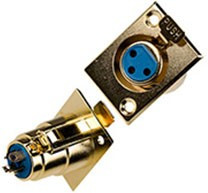 1-531G, разъем XLR 3 контакта гнездо металл "позолоченный" на корпус