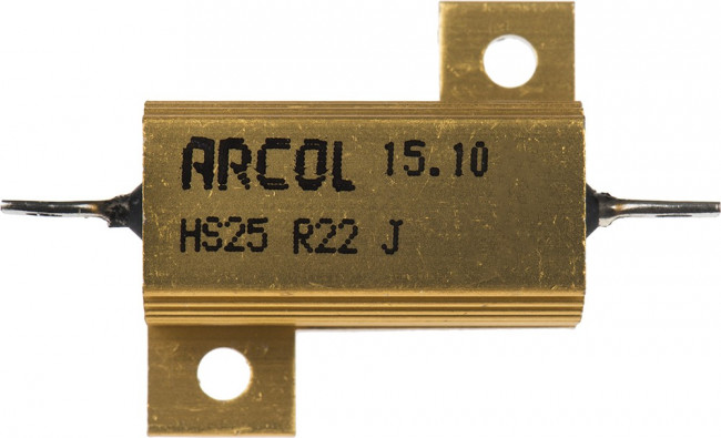 HS25 R22 J, Wirewound Resistor 25W, 220mOhm, 5%