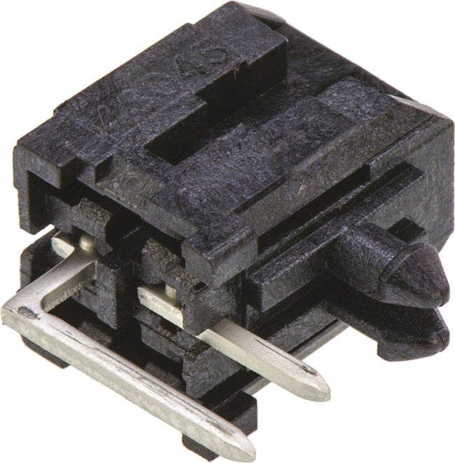 43045-0201, Pin Header, Wire-to-Board, 2 ряд(-ов), 2 контакт(-ов), Through Hole Right Angle