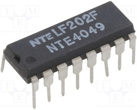 NTE4049, IC: digital; buffer,inverting, translator; Ch: 6; CMOS; THT; DIP16