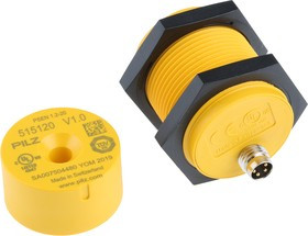 505220, PSENmag Series Magnetic Non-Contact Safety Switch, 24V dc, Plastic Housing, 2NO, M8