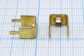 Двойная кабельная клемма; №566 клемма штек 1,5x0,5-2\\ \90град\\отв М3 плат