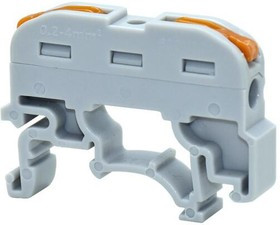 081-19-017, Соединительная проходная клемма 1 полюс на DIN-рейку СК-411-1 (0.5-4мм²) HLT