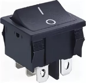 MRS-202A-C3 (черный), Переключатель ON-ON (6A 250VAC) DPDT 6P
