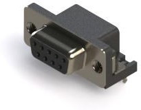 622-009-268-032, D-Sub Standard Connectors 9P RCPT RA .318 FP