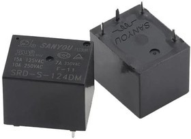 SRD-S-124DM, Реле: электромагнитное; SPST-NO; 10А; THT; Серия: SRD; 100мОм