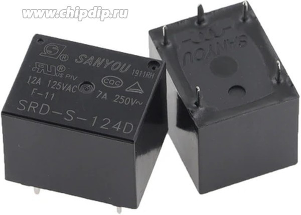 SRD-S-124DM, Реле: электромагнитное; SPST-NO; 10А; THT; Серия: SRD; 100мОм