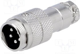 MIC345, Вилка, микрофонный, "папа", PIN: 5, на провод, прямой