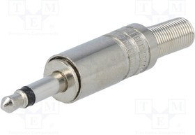 JC-007, Вилка, Jack 3,5мм, "папа", mono, Кол-во полюс: 2, прямой, на провод