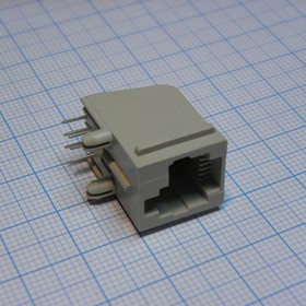 5555003-1, Модульный разъем, Cat3, RJ25, Гнездо, 6 контакт(-ов), 6 вывод(-ов), 1 порт(-ов)