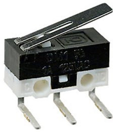 DM1-01C-30G-G, Микропереключатель с рычажком 14мм 1А 125В, угловой