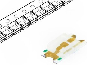WW-OR170TS-E, Светодиод, SMD, 0805, красный, 62-130мкд, 2x1,25x0,7мм, 120°, 20мА
