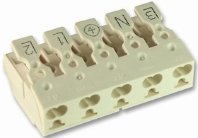 CPW5S, Разъем Lighting, 5 контакт(-ов), Гнездо, Гнездо, Push In, 5 ряд(-ов)