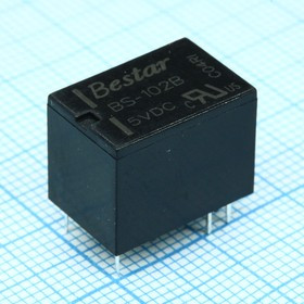 BS-102B-5VDC, Реле силовое 2А один контакт на переключение катушка 5В 200мВт