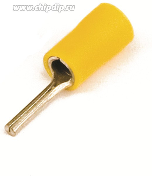 Наконечник изол. штыревой круглый 2.5-6кв.мм А=2.6мм желт. (уп.50шт) DKC 2C1P