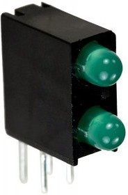 L-7104MD/2GD, Светодиодный модуль 2LEDх3мм/зеленый/ 568нм/10-25мкд/40°